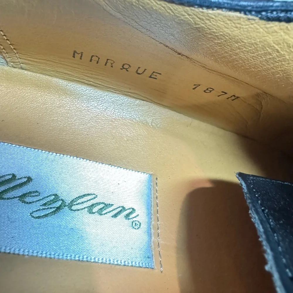 MEZLAN MARQUE CAP TOE BROGUEBLACK LEATHER OXFORD MEN'S SHOES 11 $400 - Picture 8 of 9